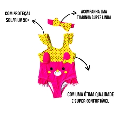 Maio Infantil Menina Bebe + Tiara Laço Proteção Solar Uv 50 - loja online