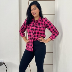 Blusa Camisa Xadrez Feminina Manga Longa Festa Junina - comprar online