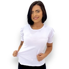 Blusinha Feminina Canelada Longa Manguinha Princesa - loja online