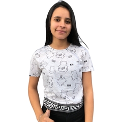 BLUSINHA FEMININA T-SHIRT CROPPED PREMIUM URSINHO