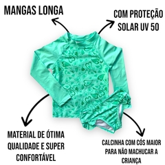 Biquíni Infantil Menina 2 Pç Calçinha Camiseta Proteção Uv50 - loja online