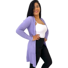 Cardigã Cardigan Feminino Aberto Casaquinho Longo Detalhado - loja online