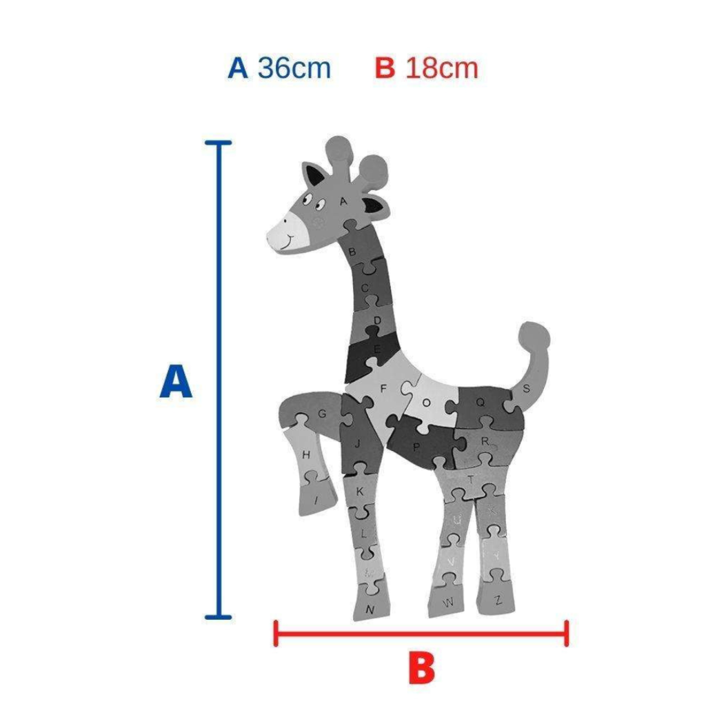 jogo de quebra-cabeça para crianças. animal girafa. peças de