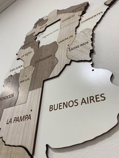 MAPA ARGENTINA 3D RELIEVES MULTICOLOR - tienda online