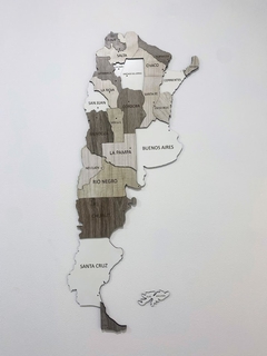 MAPA ARGENTINA 3D RELIEVES MULTICOLOR