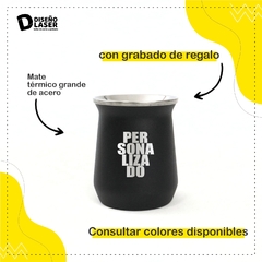 Mate térmico grande + grabado de regalo en internet