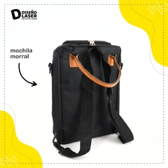 Mochila morral negro matero - DISEÑO LASER