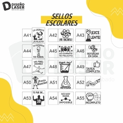 Set de sellos docente - Personalizado - Español - DISEÑO LASER