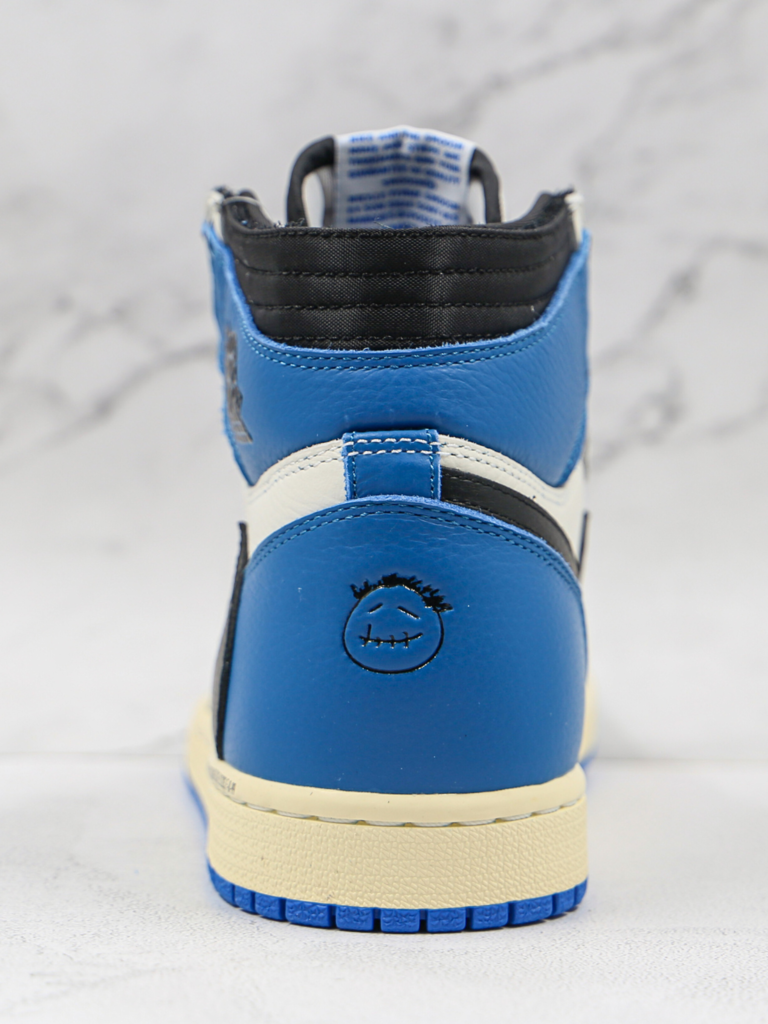 Tênis Nike Masculino Air Jordan 1 Low- Branco + Azul - CARINHA DAS MARCAS