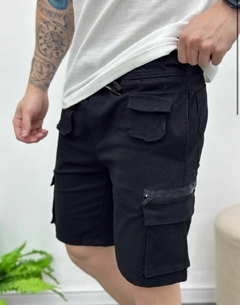 Short Cargo Preto Caunt Jeans