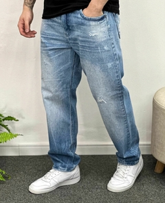 Calça Jeans Baggy com puidos