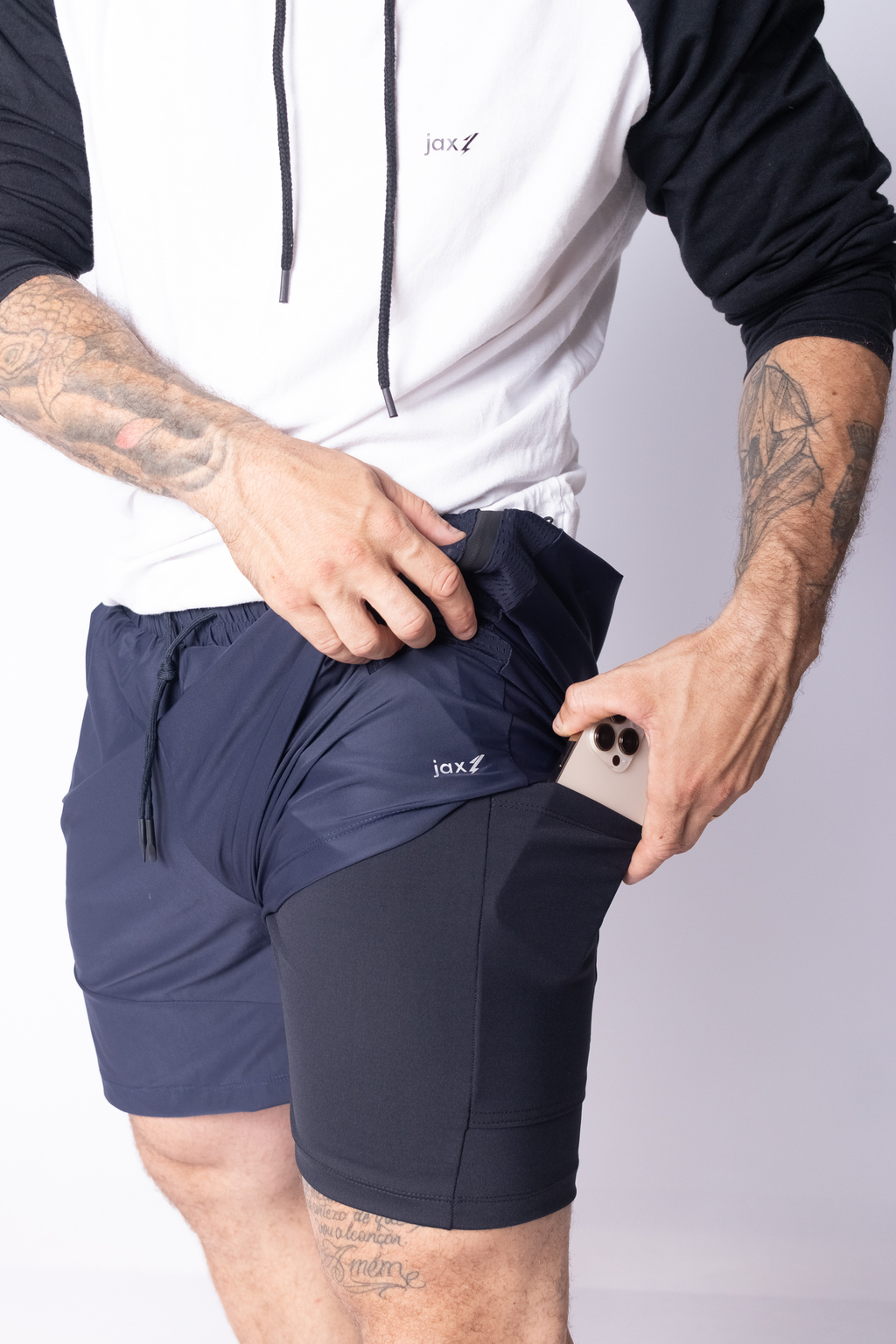 Short 2 em 1 Masculino Fitness - Bermuda Com Bolso