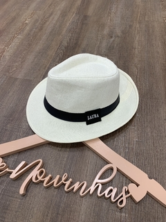 Chapéu Panamá Grande Personalizado - e-Noivinhas