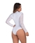 Body Manga Longa Com Detalhes em Renda Mel - comprar online