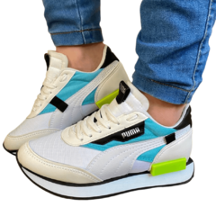 Tênis Puma Future Rider Play On Branco e Verde - comprar online