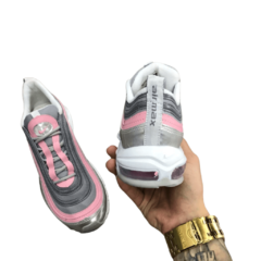 Tênis NK Air Max 97 Prata e Rosa na internet