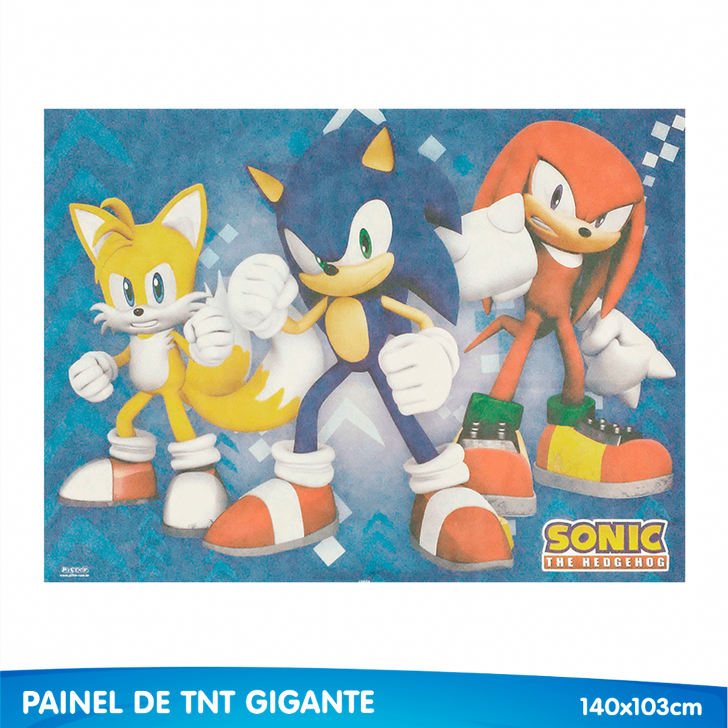 Kit Festa Facil Sonic Painel Decoração