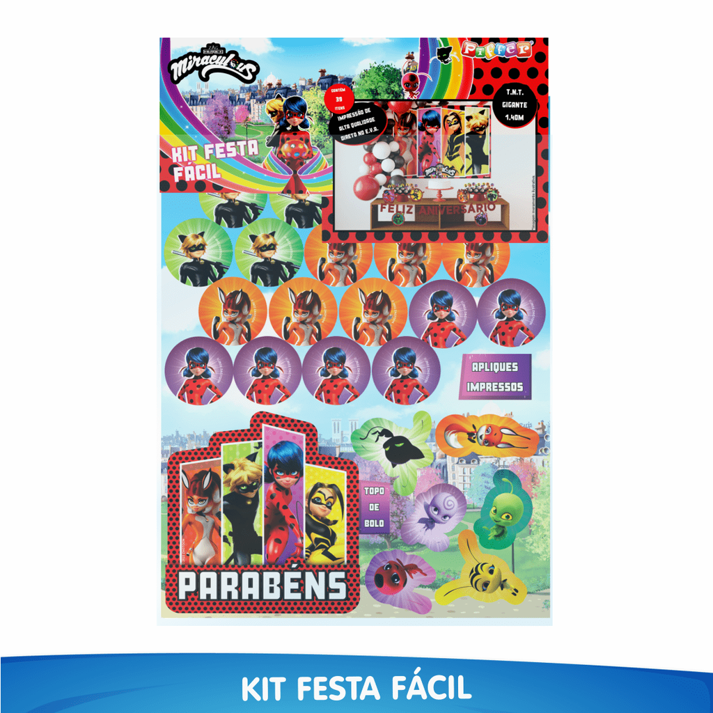 Kit Festa Miraculous Ladybug - Grátis