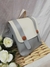 MOCHILA ECO CUERO GRIS/BEIGE #576 - comprar online