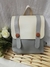 MOCHILA ECO CUERO GRIS/BEIGE #576