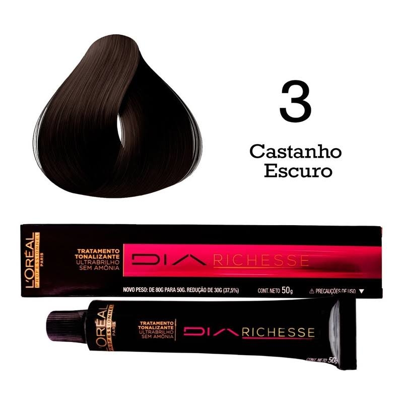 Tonalizante L'Oréal Professionnel Richesse Castanho Claro Dourado 5.3 -  Lojas Rede