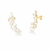 Brinco Ear Cuff com Pérolas Shell Banhado a Ouro