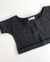 Camiseta preta com elástico preto - comprar online