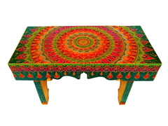 Banquinho Pequeno De Madeira Decorativo Mandala. - buy online