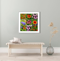 Flores na Horta: Canvas Tela Fine Art 80x80 cm SOB ENCOMENDA na internet