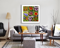 Flores na Horta: Canvas Tela Fine Art 80x80 cm SOB ENCOMENDA - Mama Gipsy