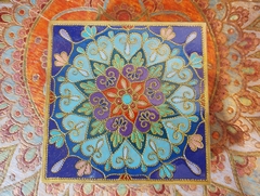 Image of Porta Jóias Mandala Pequeno Quadrado Flocado com Aneleira Mama Gipsy - (cópia)