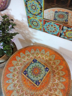 Porta Jóias Mandala Pequeno Quadrado Flocado com Aneleira Mama Gipsy - (cópia) - buy online