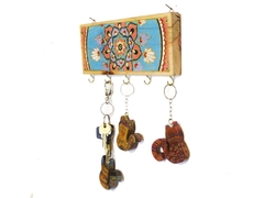Porta Chaves mandala decorativo 5 ganchos Mama Gipsy SOB ENCOMENDA - loja online