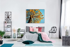 Ipê Amarelo com céu azul: Canvas Tela Fine Art 80x60 cm SOB ENCOMENDA - Mama Gipsy