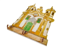Porta Chaves Igreja Mineira Colonial 3 ganchos Ouro Preto - Mama Gipsy