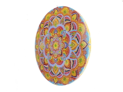 Mandala 45 Cm Pirogravada E Pintada A Mão Mama Gipsy Feito por Encomenda. - comprar online