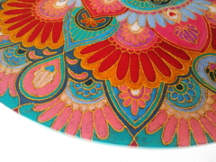 Mandala 45 Cm Pirogravada E Pintada A Mão Mama Gipsy Feito por Encomenda. - loja online