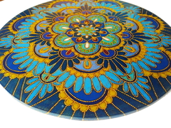 Mandala floral azul 30 cm - Mama Gipsy