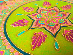 Mandala floral azul 45 Cm na internet