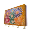 Porta Chaves mandala decorativo floral 5 ganchos Mama Gipsy.