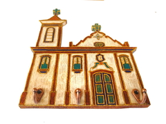 Porta Chaves Igreja Mineira Colonial 3 ganchos Mama Gipsy SOB ENCOMENDA na internet