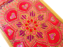 Porta toalha cozinha e banho mandala floral vermelho - online store