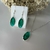 Conjunto Brinco Gancho e Colar Com Pingente Oval Verde Prata 925 - comprar online