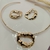 Choker Aro Com Pingente Oval Orgânico Banhado a Ouro 18k - comprar online