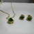 Conjunto Gota Verde Cravejado Banhado a Ouro 18k - KD Atitude | Joias, Semijoias e Acessórios