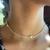 Choker Riviera 3 Corações Lisos Banhado a Ouro 18k na internet