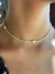 Choker Riviera 3 Corações Lisos Banhado a Ouro 18k - comprar online