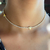 Choker Riviera 3 Corações Lisos Banhado a Ouro 18k