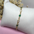 Pulseira Pedras Verde e Cristal Banhado a Ouro 18k - comprar online