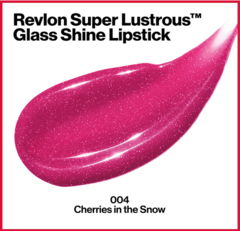 Batom Super Lustrous Glass Shine com Ácido Hialurônico, 004 Cherries in the Snow - Revlon - comprar online